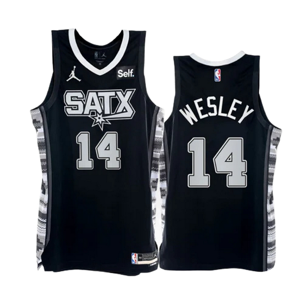 San Antonio Spurs Trikot Blake Wesley 14 Jordan 2022-23 Statement Edition Schwarz Swingman - Herren San Antonio Spurs Trikot Blake Wesley 14 Jordan 2022-23 Statement Edition Schwarz Swingman - Herren